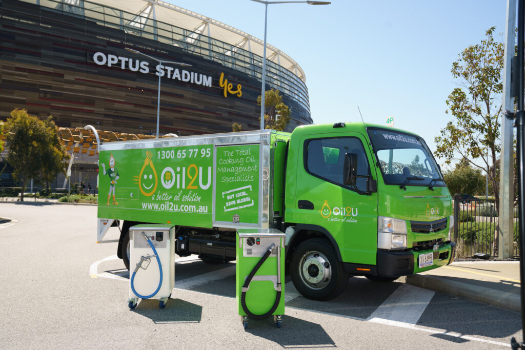 The BOSS truck at Optus Stadium